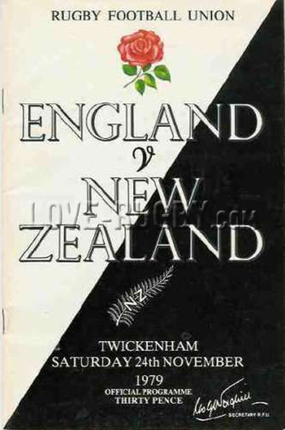 1979 England v New Zealand  Rugby Programme
